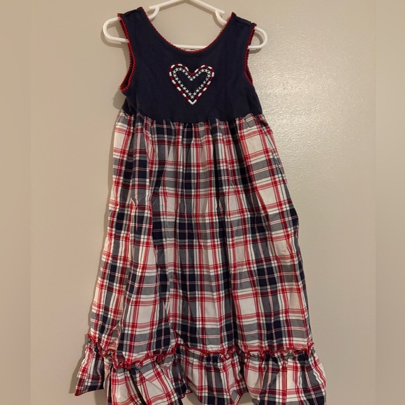Sophia Rose Other - Navy and Red Plaid Heart Dress